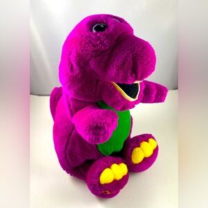 🍄 Vintage Barney The Dinosaur 12" Plush 1992 Lyons Group Purple Stuffed Toy